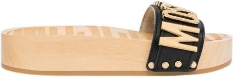 Moschino Sandalen van kalfsleer en hout - Foto 1