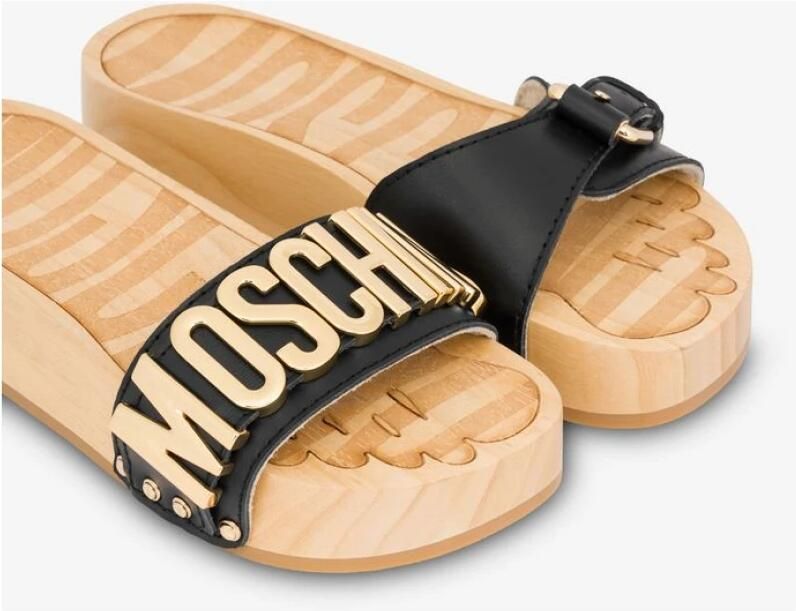 Moschino Sandalen van kalfsleer en hout - Foto 2