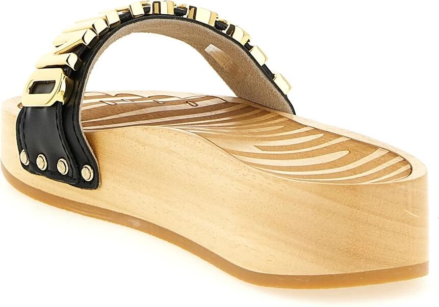Moschino Sandalen van kalfsleer en hout - Foto 2