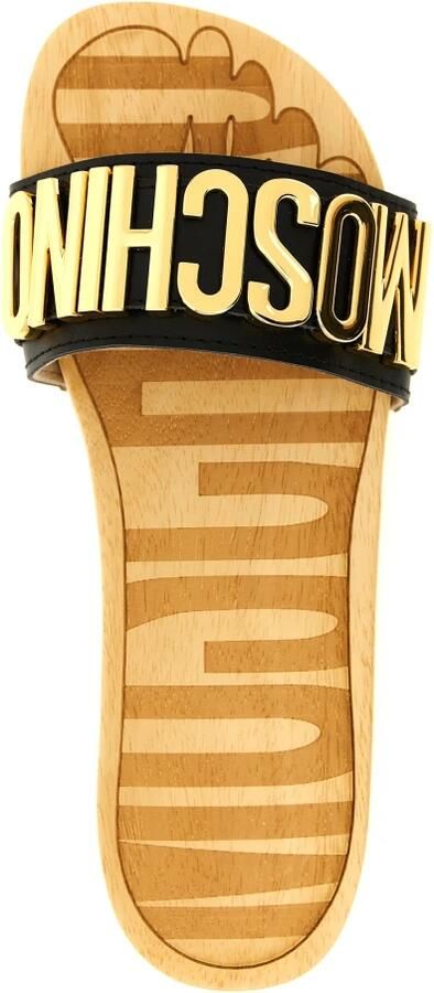 Moschino Sandalen van kalfsleer en hout - Foto 4