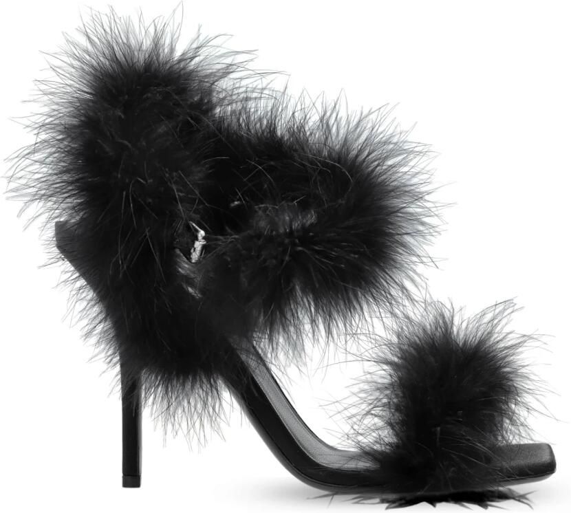 Moschino Satijnen Sandalen Met Veren