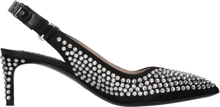 Moschino Slingback Pumps van stof en strassteentjes - Foto 3