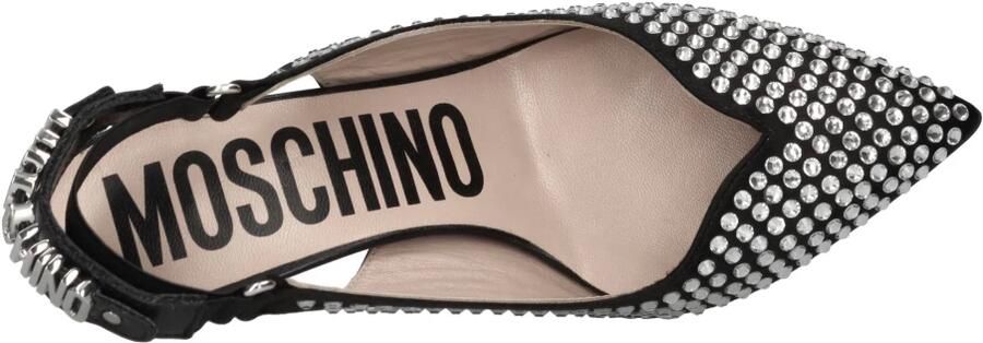 Moschino Slingback Pumps van stof en strassteentjes - Foto 4
