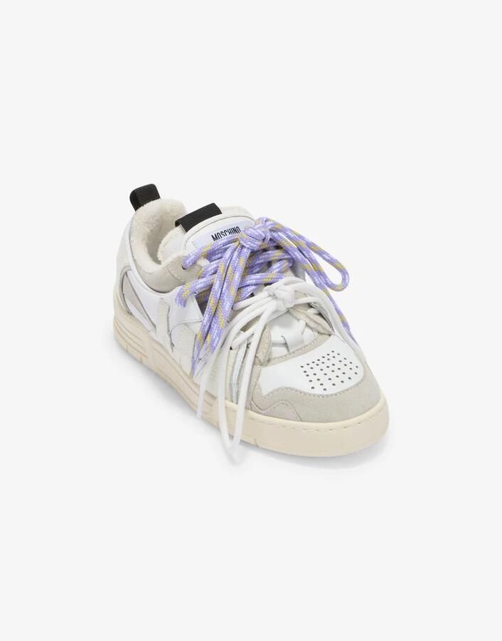 Moschino Sneakers van kalfleder en suède - Foto 4