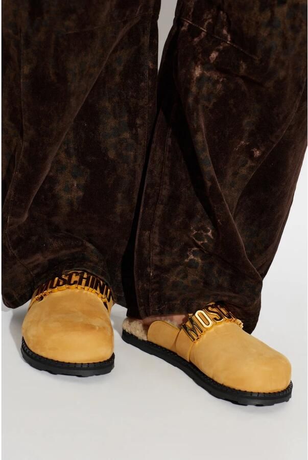 Moschino Suede Slides met Logo - Foto 2