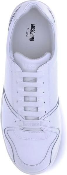 Moschino Stedelijke Leren Sneakers met Iconische Details