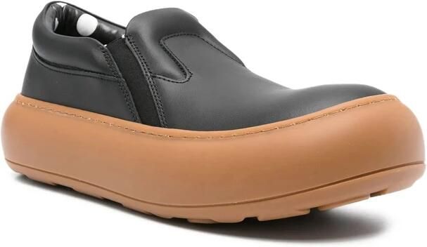 Moschino Zwarte Leren Platform Sneaker Polka Dot