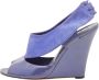 Moschino Pre-Owned Pre-owned Leather sandals Blue Dames - Thumbnail 1
