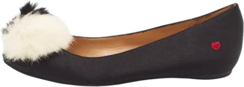 Moschino Pre-Owned Pre-owned Satin flats Black Dames