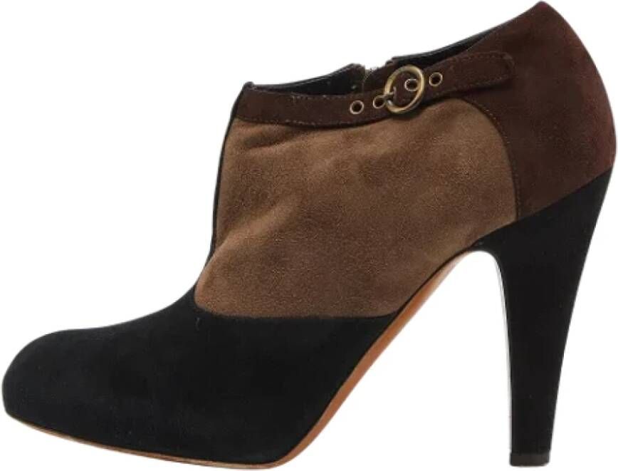 Moschino Pre-Owned Pre-owned Suede boots Brown Dames