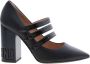 Moschino Stijlvolle Zwarte Leren Pumps Black Dames - Thumbnail 1