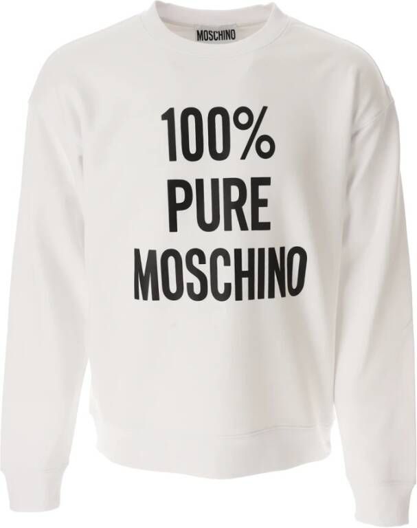 Moschino Pure witte sweatshirt met voorste slogan