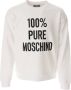 Moschino Pure witte sweatshirt met voorste slogan - Thumbnail 1