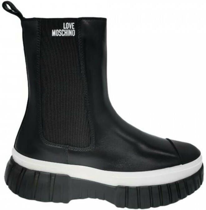 Love Moschino Regenlaarzen Sneakerd.gomma55 vit.nero nero-bian Zwart Dames - Foto 2