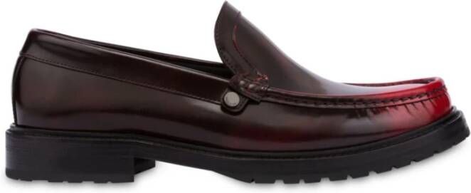 Moschino Rode platte instappers Red Heren