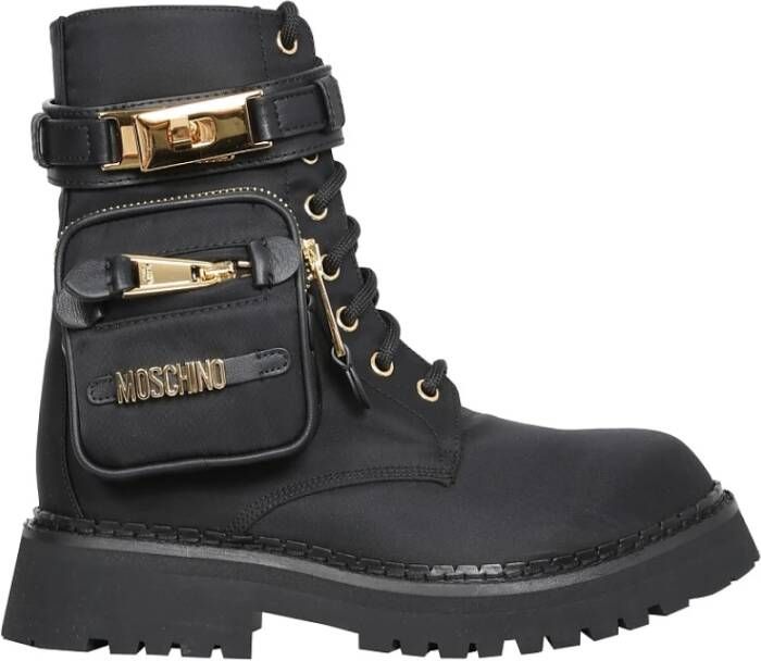 Moschino Safari Boots Zwart Dames