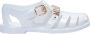 Moschino Metallic Letters Jelly Sandal White Dames - Thumbnail 1
