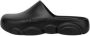 Moschino Logo Embossed Round Toe Slippers Zwart Heren - Thumbnail 6
