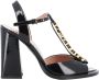 Moschino Goudkleurige Logo Patent Sandalen Black Dames - Thumbnail 1