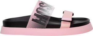 Moschino Slippers Sabotd Fussbett40 Nastro Pvc in Quarz