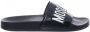 Moschino Zwarte Logo Rubber Zwembadschoenen Black Heren - Thumbnail 3