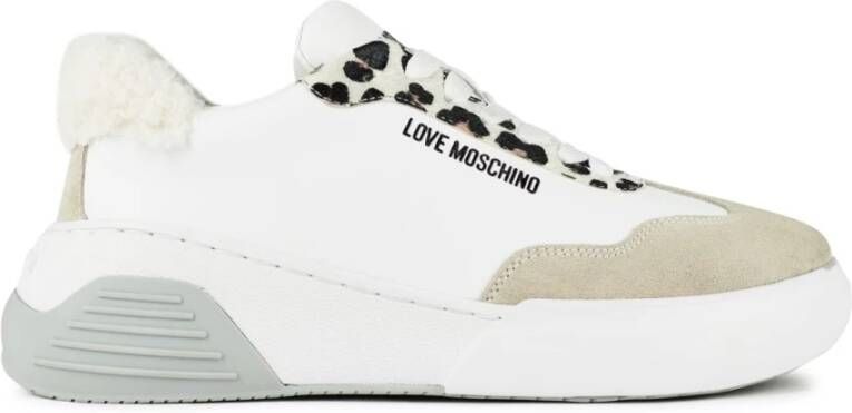 Moschino Leopard Chunky Sneakers White Dames