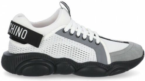 Moschino Witte Sneakers met Geperforeerd Detail White