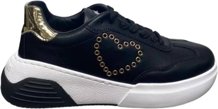 Moschino Zwarte Casual Synthetische Sneakers oor rouwen Black Dames