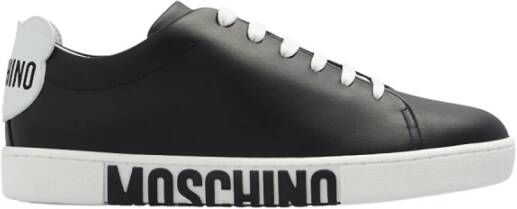 Moschino Sneakers Sneakerd Logo Vitello in zwart
