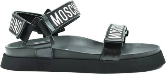 Moschino Leren platte sandalen voor mannen Multicolor Heren