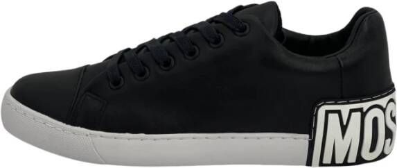 Moschino Verhoog je stijl met leren sneakers Black