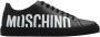 Moschino Zwarte casual sneakers met contrasterend logo Black Heren - Thumbnail 1