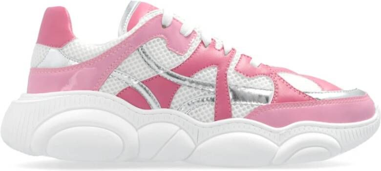 Moschino Sportschoenen met logo Pink Dames