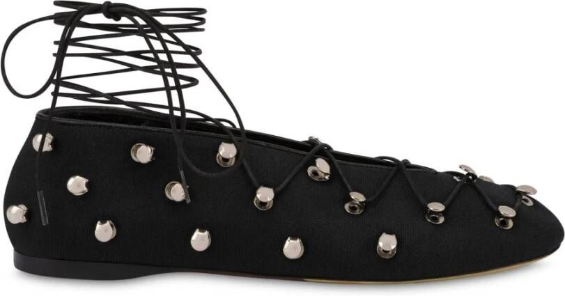 Moschino Studded Zwarte Ballerina`s