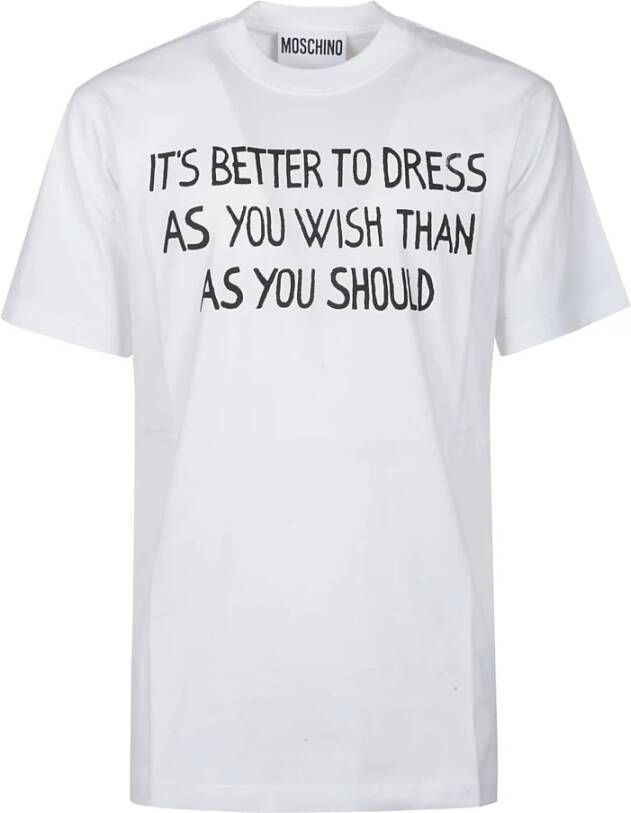 Moschino T-shirt met gedrukte slogan