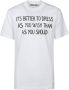 Moschino T-shirt met gedrukte slogan - Thumbnail 1