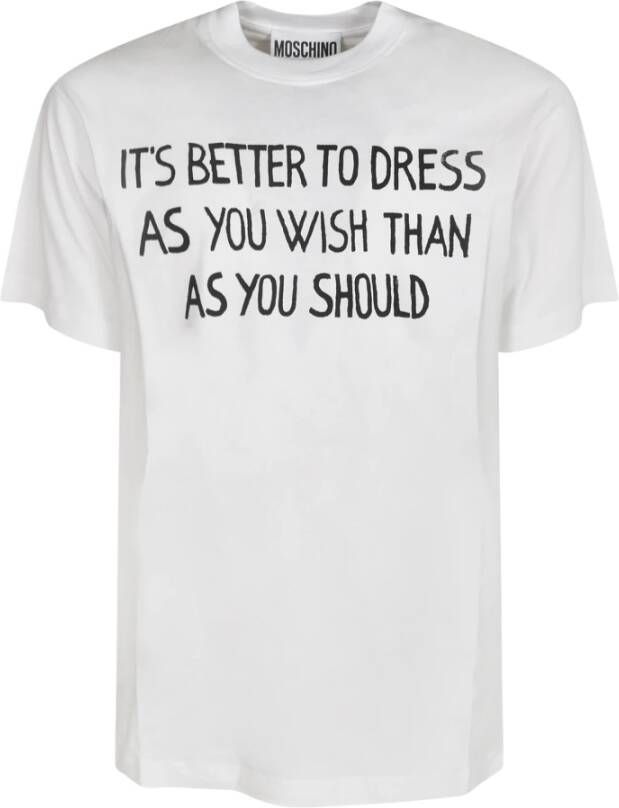 Moschino T-shirt met sloganprint