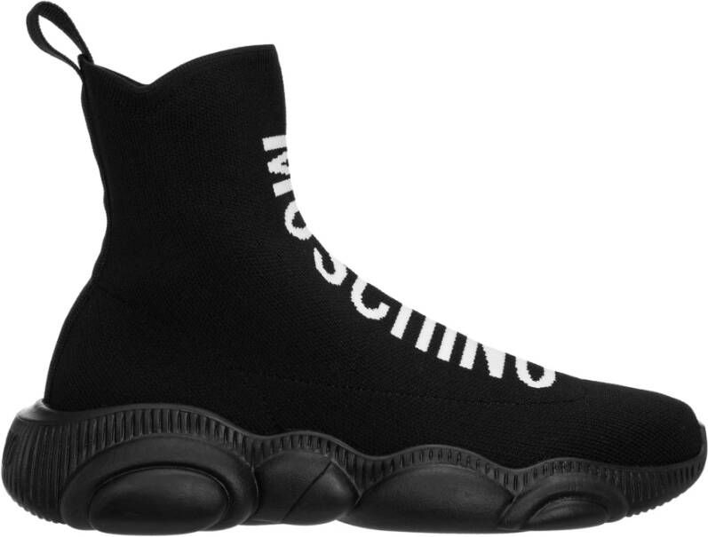 Moschino Teddy Bear Hoge Sneakers Black Dames
