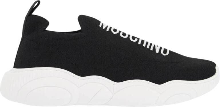 Moschino Teddy Sole Sneaker Socks Black Heren