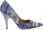 Moschino Vintage Denim Patchwork Pumps Blue Dames - Thumbnail 1
