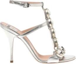 Moschino Zilveren Sandalen Gray Dames