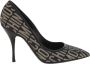 Moschino Zwart en Goud Logo Lurex Pump Multicolor Dames - Thumbnail 1