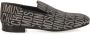 Moschino Zwart Goud Logo Lurex Loafers - Thumbnail 1