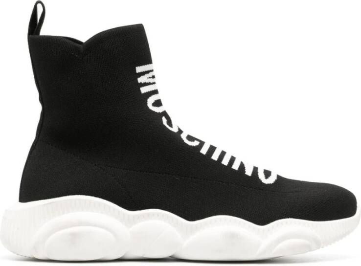 Moschino Zwarte Casual Sneakers voor Mannen Black Heren