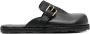 Moschino Zwarte Gesp Sandalen Platte Rubberen Zool - Thumbnail 1