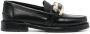 Moschino Zwarte Leren Loafers voor Vrouwen Black Dames - Thumbnail 1