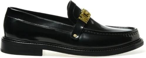 Moschino Zwarte platte schoenen Black Dames