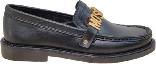 Moschino Zwarte platte schoenen Black Dames
