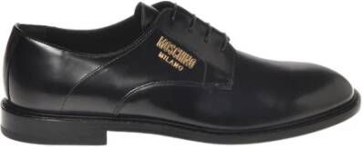 Moschino Zwarte platte schoenen Black Heren