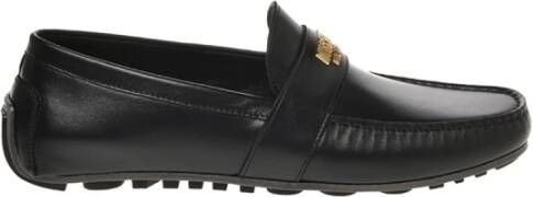 Moschino Zwarte platte schoenen Black Heren